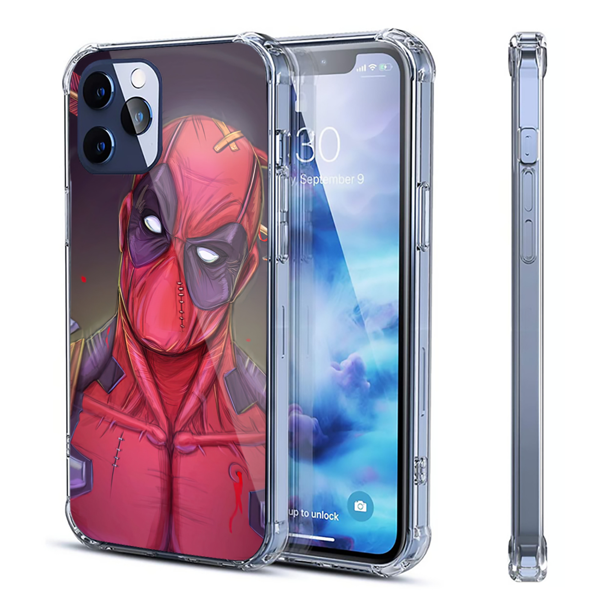 （画像用） Deadpool デッドプール 【iPhone 12シリーズ対応】透明スマホケース（クリアソフトケース）